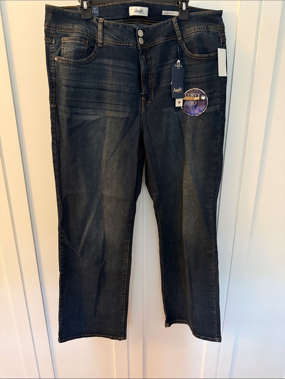 Angels Curvy Ankle Jeans in Dark Indigo Wash